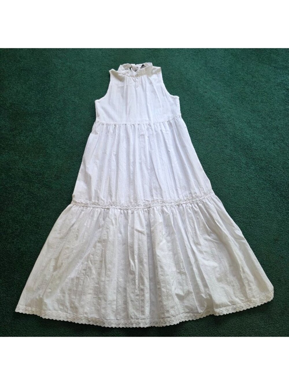 Maurie & Eve Womens Maxi Dress Sz 4 White Sleeveless 100% Cotton